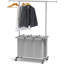 Trieur de linge 3 sacs avec tringle à vêtements extensible