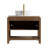 36" Modern Freestanding Bathroom Single Vanity With Marble Pattern Vessel Sink, Sintered Stone Top & Solid Wood Striped Doors-1471478778