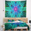 Tapisserie abstraite turquoise abstraite-28495815