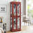 Lighted Glass Curio Display Cabinet-1462297583