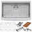 Ruvati Apron-front Workstation Farmhouse Kitchen Sink 16 Gauge Stainless Steel Single Bowl-101377964