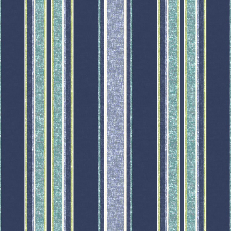 Sapphire Aurora Blue Stripe Tufted Polyfill Dining Chair Cushion Set