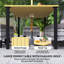 Outsunny 7-Piece Rattan Garden Dining Set 6 Seater with Seat Cushions Grey