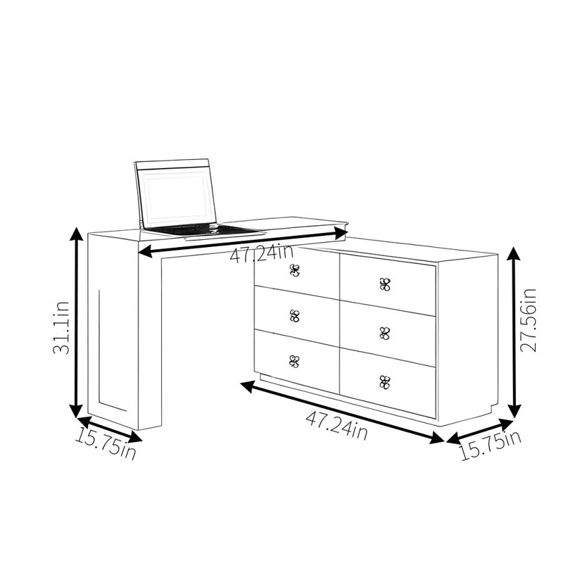 Commode simple multicolore