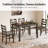 5-Piece Kitchen Dining Table Sets, Space-Saving Solid Wood Kitchen Dining Sets with 4 Slat Back Chairs-1625856376