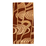 One-of-a-Kind Hand-Knotted 3' x 6' Runner Wool/Cotton Area Rug in Red/Gold
