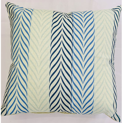 Woolhorpe Indoor / Outdoor Chevron Square Throw Pillow Cover