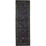 Hand-Knotted High-Quality Brown and Red Runner