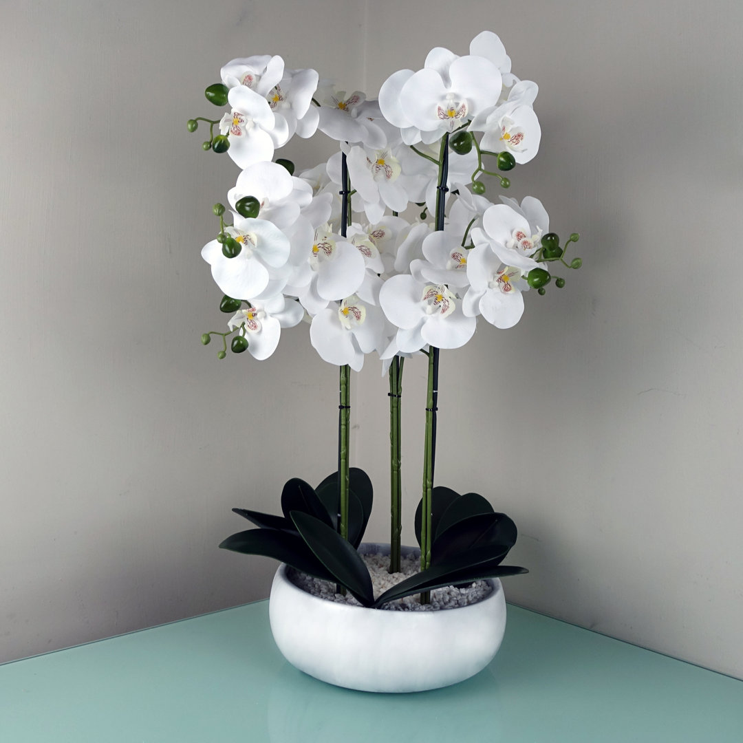 Plastic, Silk Artificial Arrangement in Planter
