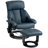 With Massage Function With Recliner Function Chair With Footstool, 360° Swivel With Recliner Function, Blue