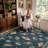 Animal & Insect  Floral 8X10 Area Rugs – Machine Washable with Non-Slip Backing rug for Living Room, Dining Room, Bedroom-1263020331-1263337037