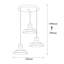 Luminaire suspendu en forme de dôme à 3 lumières Excalibur-1649367826