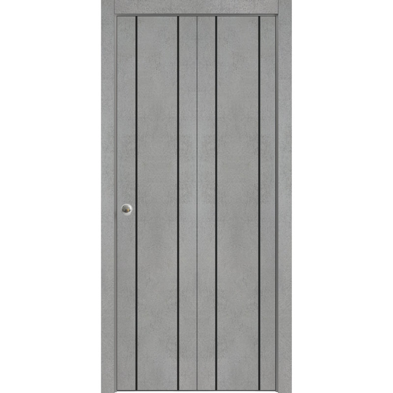 Porte pliante en bois massif massif, 60 po x 96 po