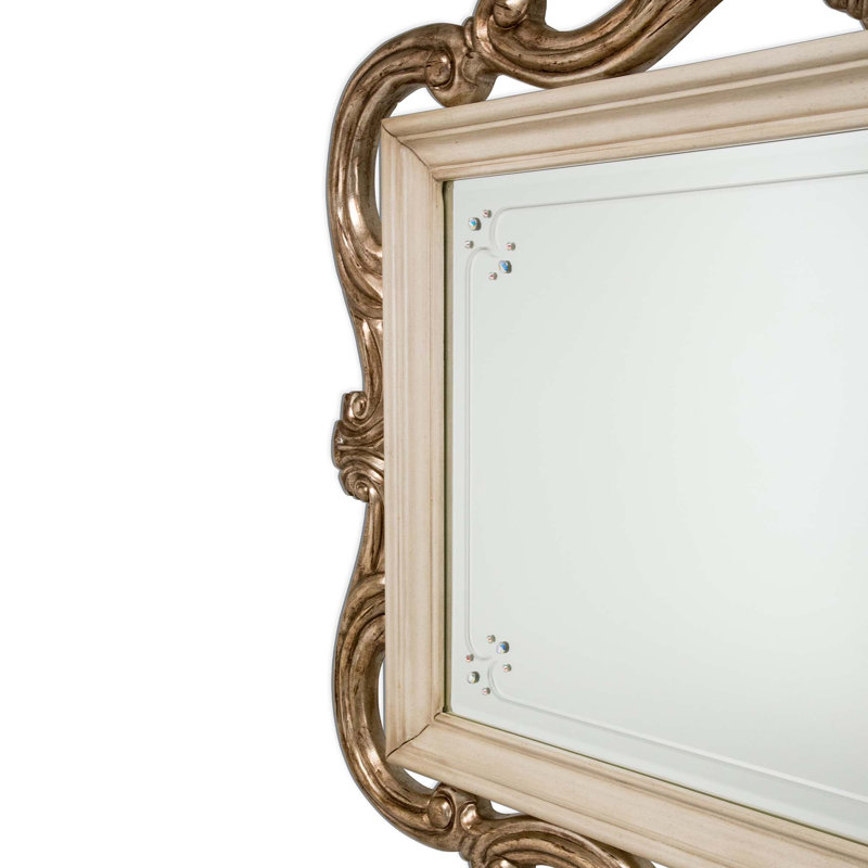 Platine de Royale Resin Beveled Mirror, Champagne