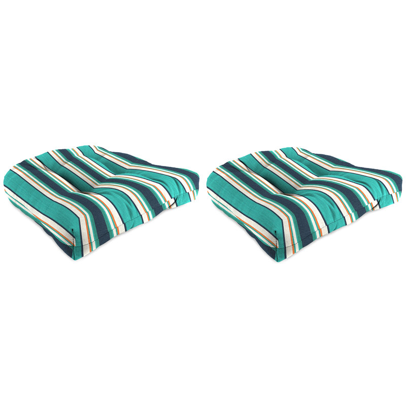 Contoured Outdoor Wicker Seat Cushion, Token Surfside Polyester