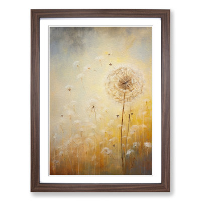 Dandelion Contemporary No.2 - Single Picture Frame Print on Wood