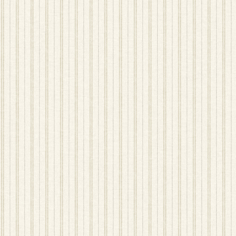 Harville Papier peint beige à double rayures, Beige