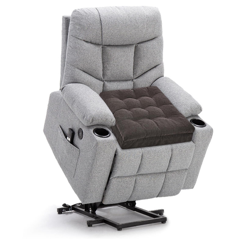 Coussins de fauteuil inclinable, coussins de siège épais de 20 x 20 x 5 po, coussins d'assise à double couche, taupe, Taupe
