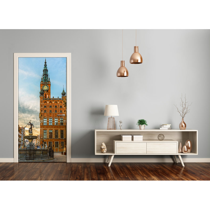 Gdansk Poland Door Decal, 205cm H x 95cm W