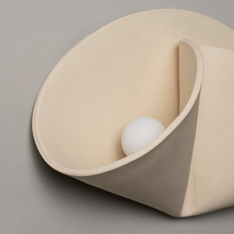 2 - Light Flush Mounted Sconce, Bone