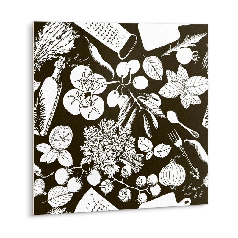 Charna 30 x 30 cm PVC Singular Tile in Black/White