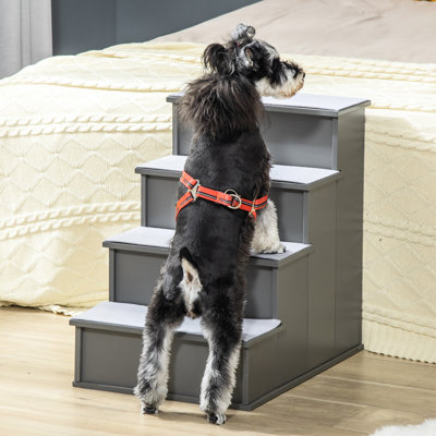 Grey Small Pet Climbway, Up To 22 Lbs - Cushioned For Pet's Convenience Step Ramp, For Pets Lbs, Design