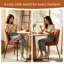 Modern Fabric Upholstered Dining Chair with Spring and Curved Back 12cm Cushion-1317479559