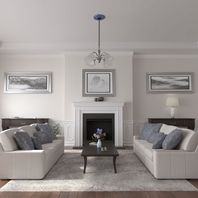 Médaillon de plafond H 13,875 po x l 13,875 po x P 1,25 po Tirana, Americana craquelé