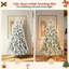  Arbre de Noël enneigé artificiel pré-éclairé avec branches en PVC, lumières, aiguilles de pin, décor des Fêtes-706235355
