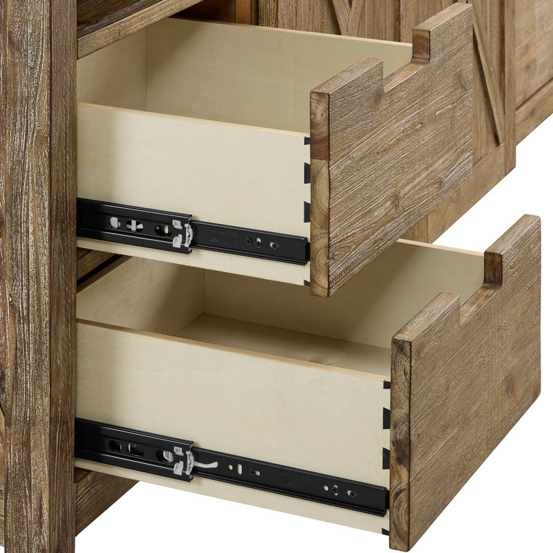 Unfinished TV Stand for TVs up to 75", Light Brown