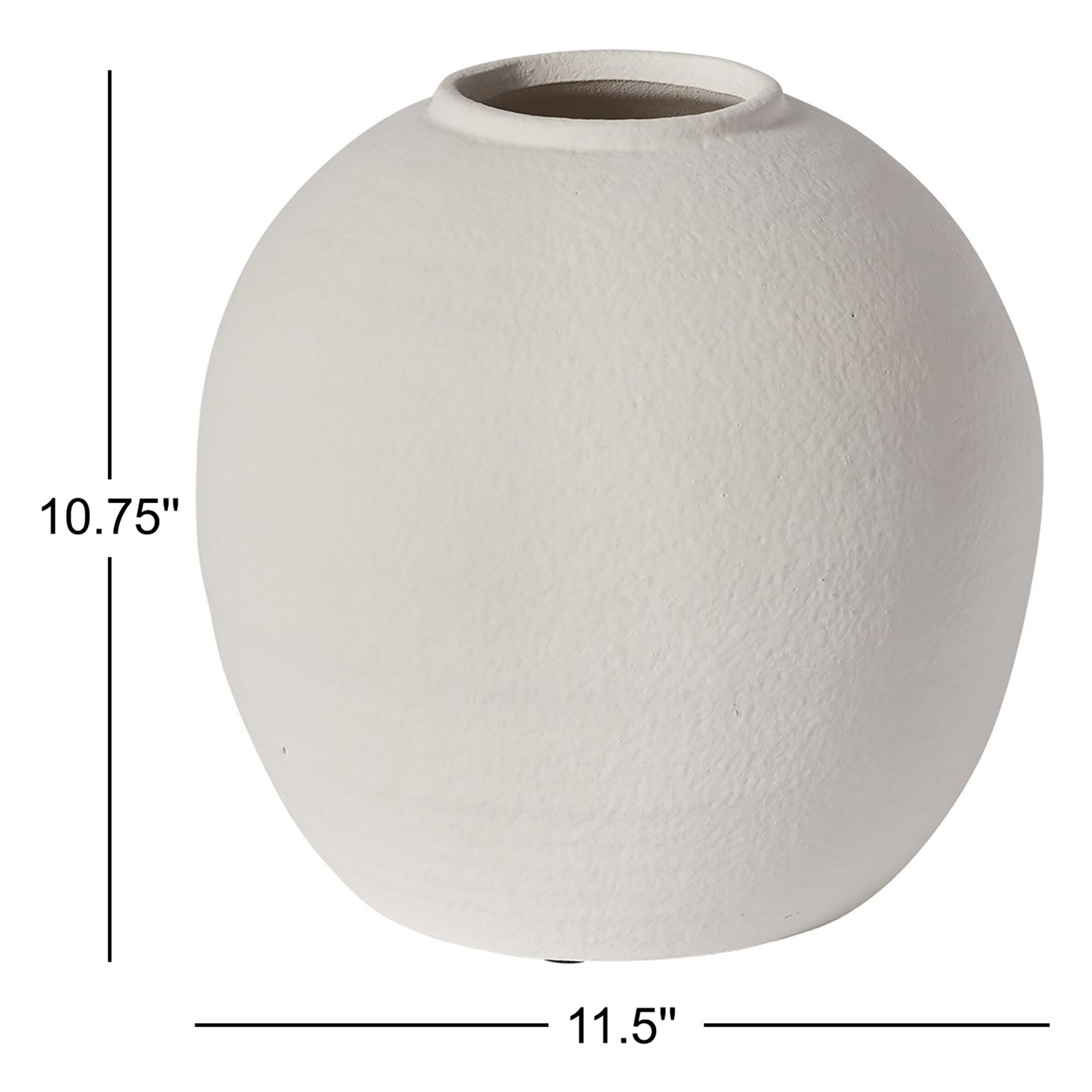 Abie Handmade Ceramic Table Vase, 10.75" H x 11.5" W x 11.5" D