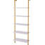 Gold White 5 Tier Industrial Square Pipe Shelf For A Tidy And Practical Home Storing Items In Stable Manner