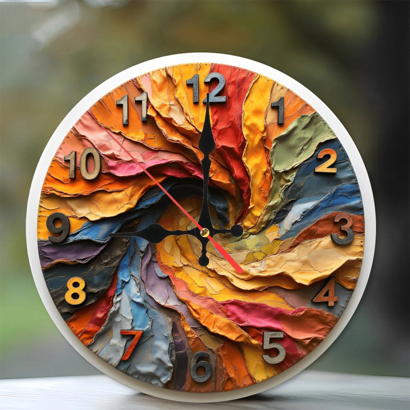 Abstract Colourful Wall Clock