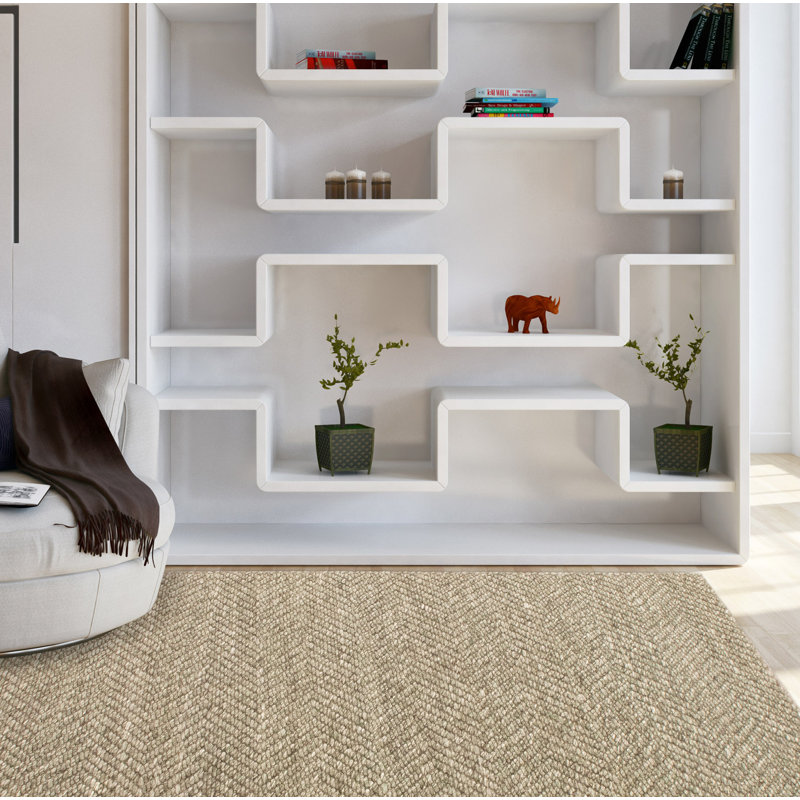 Tapis vert en laine tressé à la main Getzemani