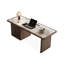 Bureau rectangulaire blanc et noyer clair-38879563-38879604