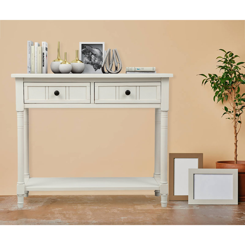 Console Floriean, Blanc ivoire