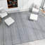 Hand Knotted Wool Geometric Area Rug in Silver/Charcoal/Ivory
