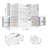 Kirklyn 55.3"W Bookcase With 6 Removable Bins And 1 Large Drawer, Wood White Storage Kids Bookcase