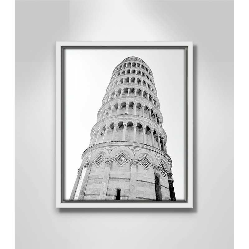 Iconic City Collection "Pisa" par Natalie Carpentieri, Cadre flottant blanc, Non, H 11,5 po x l 9,5 po x P 2 po