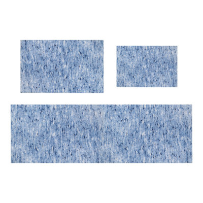 Cloud Comfort 100% Polyester Microfiber Bath Rug Set, Non Slip & Thick Plush Rugs for Shower-3Pc Set
