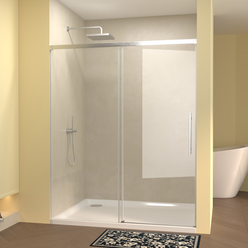 Porte de douche coulissante simple sans cadre Aldo, 48 po de largeur