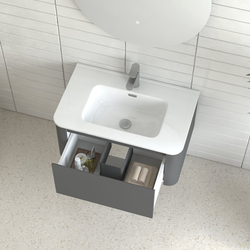 Meuble-lavabo mural 30 po avec lavabo flottant