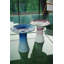 Bain d'oiseaux en céramique pour patio, jardin - rose ombré