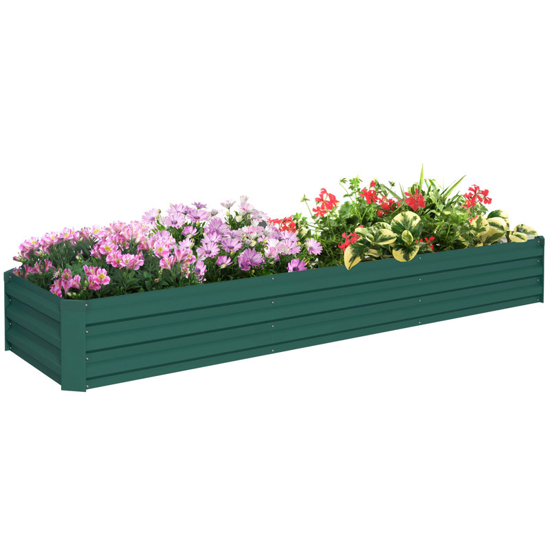 Outdoor Raised Flower Bed, Green