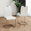 Ensemble de 2 chaises de salle à manger avec siège rembourré en similicuir et chaises d'appoint