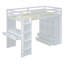 Lit mezzanine double avec grandes tablettes