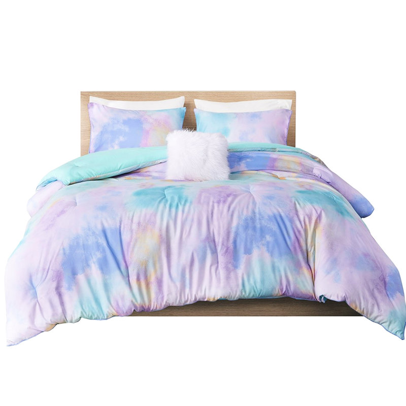 Multicolor Tie Dye Bedding For King/ King - Filling, Steam , Colourful Print Comforter Labelled,