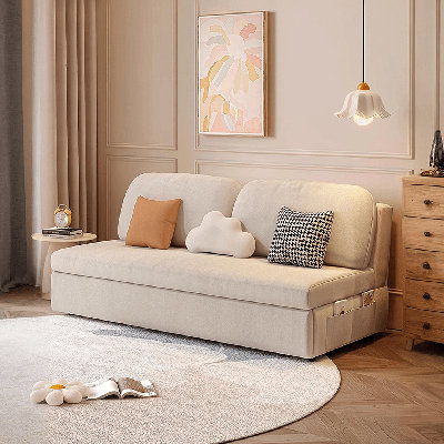 Emmanuel Two Seater Sofa Bed - Cream