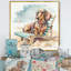 «Dog Lounging on the Beach with Sun Sun III», reproduction sur toile-86808584-110955153