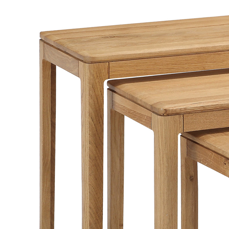 Remi Solid Wood Nesting Tables, Oak